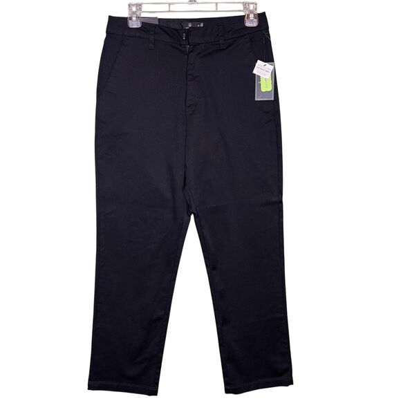 Volcom Pants Women's 27 Black High Rise Ankle Fit Grunge Goth Emo Pants Casual - Picture 12 of 12